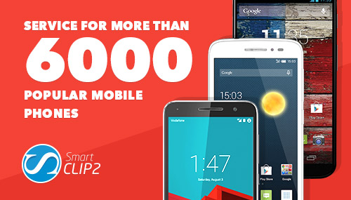 Smart-Clip2 - Support for 6000 popular mobile phones